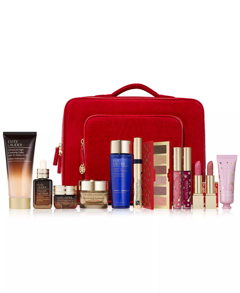 Estee Lauder Holiday Makeup Kit Gift Set 14 pc 11 FULL SIZE