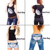 Clear Holographic Fanny Pack-Iridescent Fanny Pack Women, Rave Festival Waist Pack by BECCA