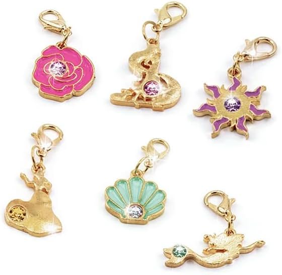 Disney Princess Crystal Dreams Jewelry Kit - DIY Bead & Charm Bracelet Set with Swarovski Crystals, Includes Supplies & Exclusive Princess Book - Create 6 Bracelets, Ages 8 and Up