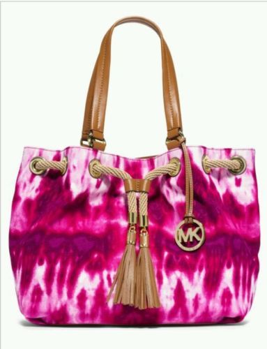 Michael Kors pink tie dye canvas tote Limited Edition