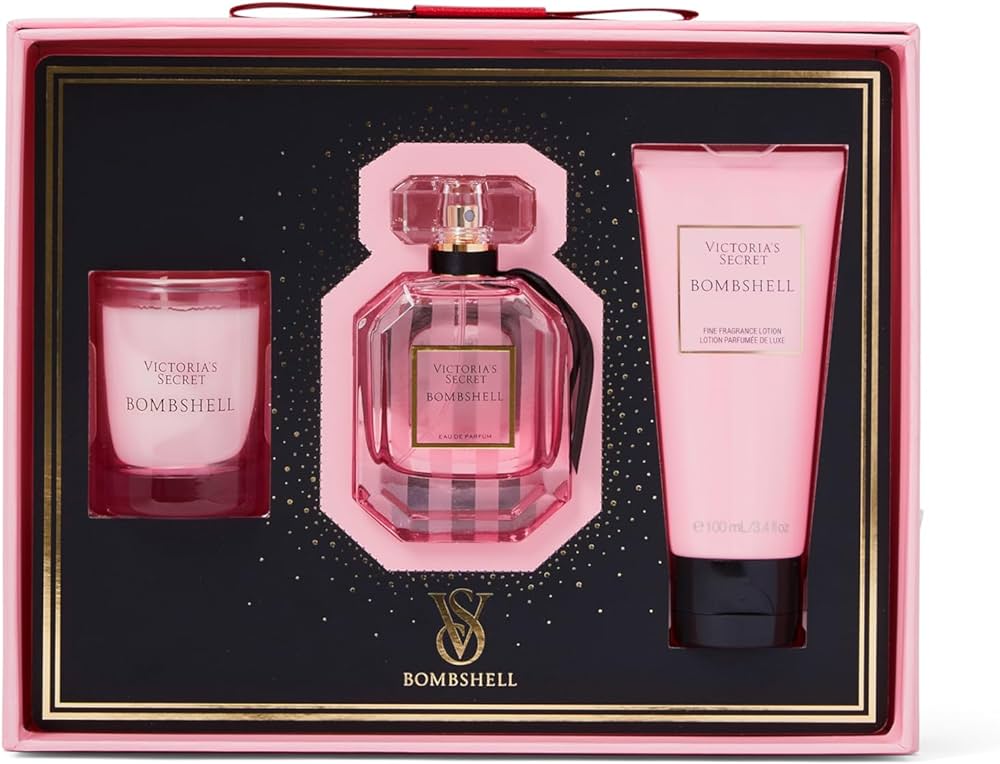 Victoria’s Secret (romantic 3 set) Victoria's Secret Bare 3 Piece Luxe Fragrance Gift Set: 1.7