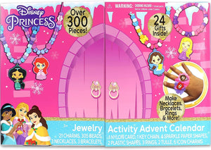 Disney Princess DIY Jewelry Activity Necklace Advent Calendar, Fun and Easy to do, for Your Little Princess, for Ages 3 and up