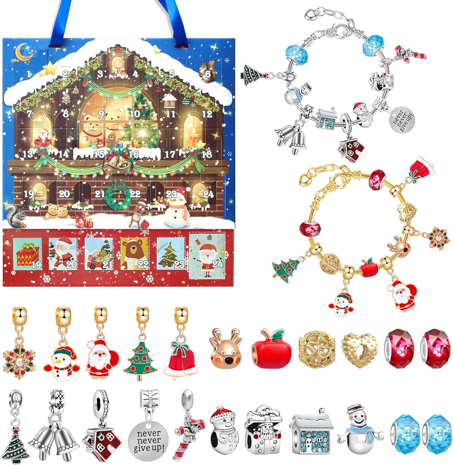 Advent Calendar 2023, 24 Days Christmas Countdown Calendar Charm Brace – Aroma  Pier Inc