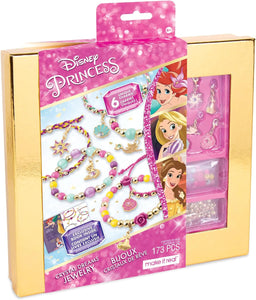 Disney Princess Crystal Dreams Jewelry Kit - DIY Bead & Charm Bracelet Set with Swarovski Crystals, Includes Supplies & Exclusive Princess Book - Create 6 Bracelets, Ages 8 and Up