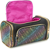 Juicy Couture Women's Cosmetics Bag - Travel Makeup and Toiletries Train Case Organizer