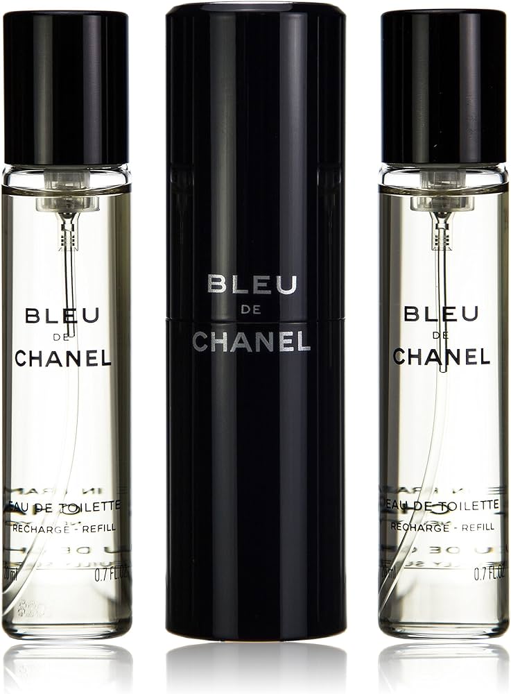 Bleu de Chanel Eau de Toilette Twist and Spray (3 x 0.7 oz each