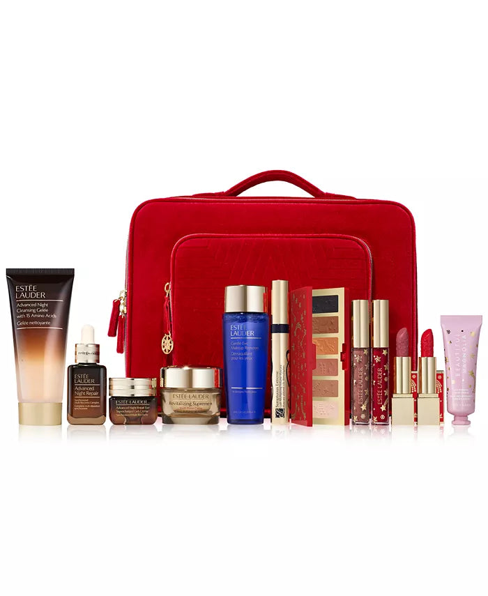 Estee Lauder Holiday Makeup Kit Gift Set 14Pc - 11 Full Size Items - GLOW Collection