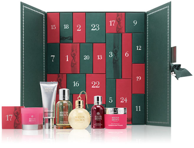 Molton Brown Cabinet of Scented Luxuries 24 Pc Advent Calendar Body Wash / Shower Gel, Candle, Lotion, Home