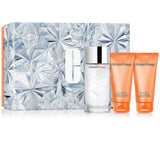 CLINIQUE HAPPY FOR WOMEN GIFT SET - 3.4 OZ PERFUME SPRAY + 2.5 OZ Hand CREAM + 2.5 OZ Body Wash