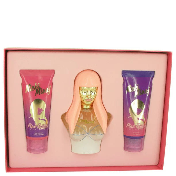 NICKI MINAJ PINK FRIDAY 3 PCS SET: 3.4 EAU DE PARFUM SPRAY + 3.4 BODY LOTION + 3.4 BATH AND SHOWER GEL