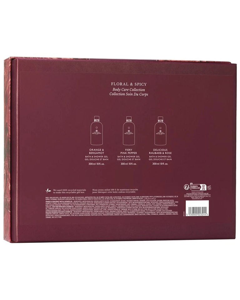 Molton Brown London Floral & Spicy Bath & Shower Gel Gift Set 3 x 10 oz (Full Size)