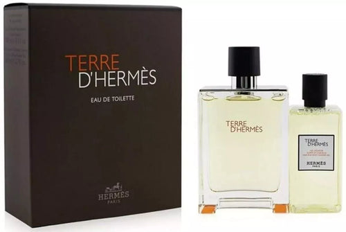 TERRE D'HERMES 2 Piece Gift Set - 3.4 oz EAU DE TOILETTE SPRAY + Shower Gel FOR MEN