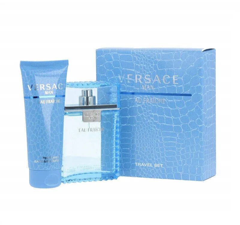 VERSACE EAU FRAICHE 3.4 oz EAU DE TOILETTE SPRAY + 3.4 oz Shower Gel Gift Set