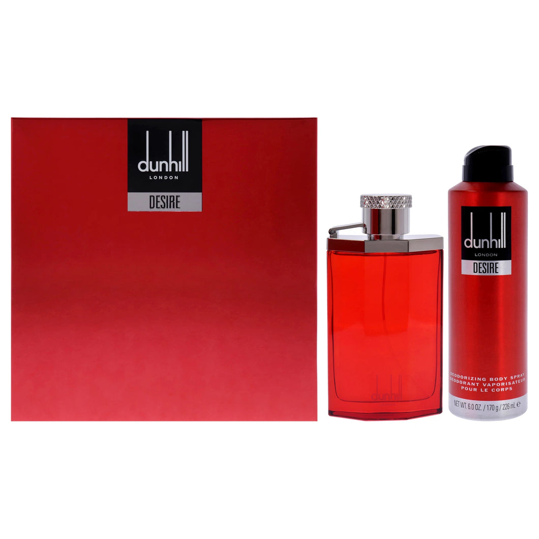 Dunhill Desire Red 3.4 oz Eau De Toilette Spray + 6 oz Deodorant Spray Gift Set