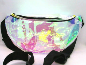 Clear Holographic Fanny Pack-Iridescent Fanny Pack Women, Rave Festival Waist Pack by BECCA