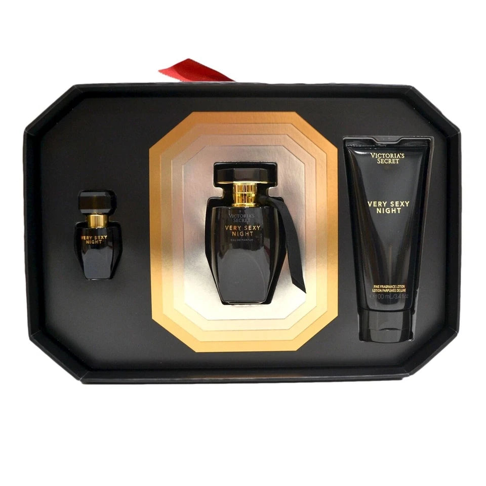 Victoria Secret VERY SEXY NIGHT 3 Piece Eau De Parfum Spray Victoria Secret VERY SEXY NIGHT 3 Piece Eau De Parfum Spray