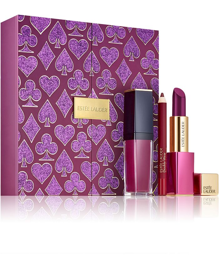 Estée Lauder 3-Pc. Limited Edition Casino Royale Plum Lips Gift Set