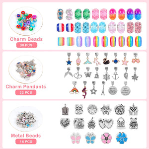Charm Bracelet Making Kit for Girls, DIY Jewelery Making, Unicorn / Mermaid / Swan / Dreamy / European Craft Gifts for Teen