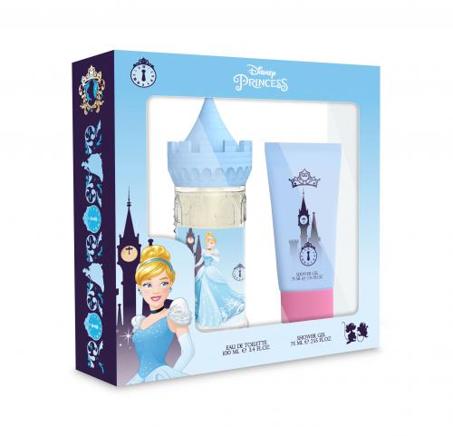 Disney Princess CINDERELLA 2 PCS SET: 3.4 EAU DE TOILETTE SPRAY + 2.5 SHOWER GEL