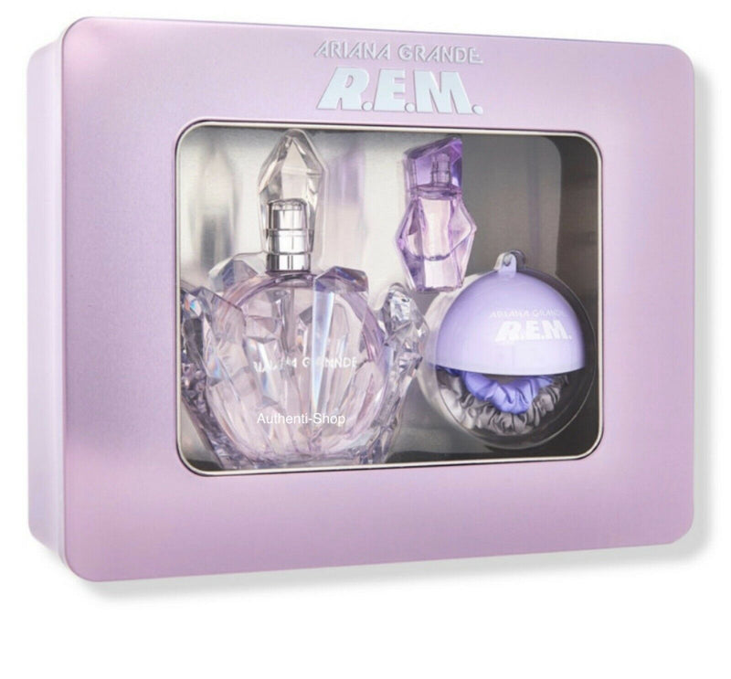 Ariana Grande perfume : REM & God is a woman. fashion Lunchbox scrub & blender